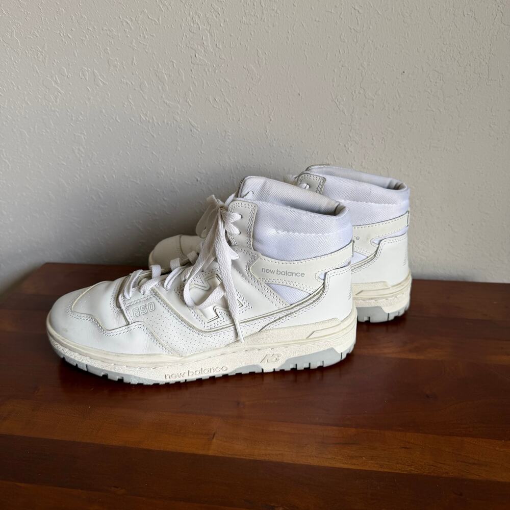New Balance 650R Triple White High Ankle basketball Sneaker Mens 6.5 BB650RWW - Picture 2 of 6
